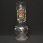 Jarra d'água com pintura de flores altura pq trincado 31 cm