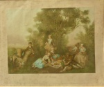 Gravura artística de Nicolas Lacret.                                                                                                                            Outono                                                                                                                                                                       Com marcas do tempo                                                                                                                                            Medidas: Por dentro 40 x 50 cm.  Por fora 57 x 66 cm.
