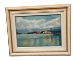 Ligia -  "Marinha" - Pintura óleo sobre Eucatex, Assinada Ligia e datada 86  C.I.D  Medidas total: 40 x 51 cm.