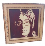 A.Silveira -  Interpretação artística representando; John Lennon Óleo s/ tela; Medidas:  70 x 70 cm. / com moldura; 95 x 95 cm.