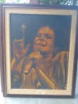 Jorge Miguel Teles - "Elis regina"  Óleo sobre tela, assinado e datado, 1963  Medidas: Alt. 90 x 70 cm.  c/ mold. 113 x 92 cm.