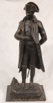 Bonier - Escultura em bronze patinado representando "Napoleão" peça assinada. Medidas: Total Alt.  67 x 28 x 18 cm.