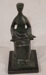 CESCHIATTI, Alfredo - Escultura em bronze patinado representando "Justiça", peça assinada, base em granito. Medidas: total  32 x 17 x 16 cm. (Escultura não possui certificado de autenticidade)