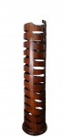 Design no estilo contemporâneo: - JOAQUIM TENREIRO - Linda Escultura em forma de torre circular em jacarandá com corpo vazado. Medidas: Alt. 100 x 26 cm.  (Escultura não possui certificado de autenticidade)