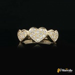 Anel LISHT Ouro Amarelo 18k com diamantes Aro 15 Peso 2,8g Acompanha o certificado JMACEDO LEILÕES