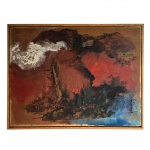 SUN JIAQING. Paisagem, Técnica Mista sobre cartão, 50 x  70 cm.