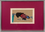MANABU MABE (1924-1997) - "Abstrato", serigrafia, tiragem 172/420, assinada, intitulada no c.i. e datada 84. Med. 25,5 x 17 ,5 cm. Moldura em alumínio e paspatour novos. Medida total: 43 x 31 cm