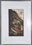 PAUL GAUGUIN (1848-1903) - Gravura em litografia 'offset' com stencil colorido, entitulada "TE FARURU" ("Here, we make love" ou "Ici on fait l'amour") realizada a partir da obra criada pelo artista francês Paul Gauguin por volta de 1893-1894 como parte de seu portfólio de xilogravuras Noa Noa. Edição publicada em 1946 pela American Studio Books e Museum of Fine Arts Boston. Medida interna: 35 x 20 cm e Medida externa: 56 x 41cm. Moldura de aluminio. VER ---https://www.clarkart.edu/artpiece/detail/Te-Faruru-(Here-We-Make-Love)  -----https://www.musee-orsay.fr/es/obras/te-faruru-223571 ---- https://www.moma.org/collection/works/66412