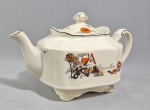 J&G MEAKING - Decoração SYLVANIA - bulde de chá em porcelana inglesa, ART DECO, Anos 30. Med. ....cm. Tampa no estado.