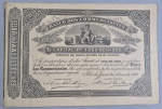 BRASIL, Séc. XIX - BANCO DOS COMMERCIANTES - Apólice no valor de 100 mil Réis datada de janeiro de 1890. Original. Mede 19 x 28 cm.