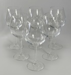 BORMIOLI ROCCO - Conjunto com 6 taças grandes e altas em finíssimo cristal italiano de alto padrão, assinadas na base. Med. 23 cm. Preço na loja: