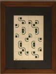 ATHOS BULCÃO- desenho s/ papel, estudo de azulejo, datado 86, medindo 26 x 39 cm e 49 x 62 cm.