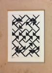 ATHOS BULCÃO- técnica mista s/ papel, estudo de azulejo, datado 1986, medindo 31 x 43 cm e 46 x 63 cm.