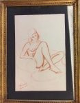 ATHOS BULCÃO - estudo nu feminino, Paris 1948, crayon s/ papel, medindo 45 x 31 cm e 63 x 48 cm.