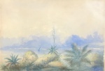 Quadro aquarela s/ papel, medindo: 27 cm x 18,5 cm