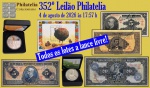 NESTE NOSSO 352º LEILÃO TEREMOS 337 LOTES COM TODOS INICIANDO A R$ 3,00! ATÉ O DIA DO LEILÃO ACRESCENTAREMOS LOTES DIARIAMENTE AO LEILÃO. O FRETE, COMO SEMPRE FAZEMOS, É DE R$ 20,00 PARA TODOS OS COMPRADORES! VISITEM O LEILÃO DIARIAMENTE E BOA SORTE!