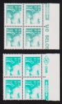 Brasil - 10,00 Maracujá, selo regular, 2 quadras sem carimbo em cores diferentes!