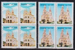 Brasil 1990 - Igrejas, série completa sem carimbo com goma.