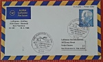 Alemanha 1966 - Envelope de primeiro voo da LUFTHANSA para o Canadá com selo e carimbo do voo. Aviação!