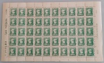Brasil 1958 - Tamandaré, selo em folha completa de 25 selos da série Bisneta, sem carimbo com goma!