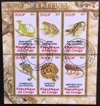 Congo 2011 - Bloco filatélico alusivo ao tema répteis!