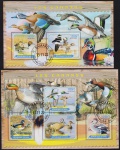 Mali 2022 - Aves com patos, série completa de bloco e mini folha alusivos ao tema!