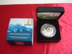Brasil 2014 - COPA DO MUNDO DE FUTEBOL. CIDADES E SEDES. Moeda de prata no valor de 5 reais em estado proof de conservação, em estojo original da Casa da Moeda do Brasil!
