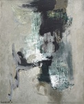 Fukushima, Tikashi (1920-2001). Sem título. Óleo sobre tela. 46 x 38 cm. 1962, Medida total com a moldura: 46,5 x 39 cm. Apresenta craquele do tempo