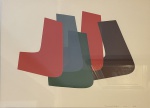 Tomie Ohtake (1913-2015). Sem título. Gravura em metal, 19/30. 47 x 65 cm. 1972. Medida total com a moldura: 68 x 86,5 cm.