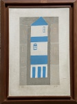 Alfredo Volpi (1896-1988). Fachada. Serigrafia sobre tela, 80/90. 63 x 44 cm. Medida total com a moldura: 77 x 58 cm