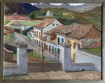 José Procópio de Moraes (1894-?). Ouro Preto. Òleo sobre tela. 49 x 63 cm. 1968. Medida total com a moldura: 53 x 67 cm