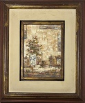 José Paulo Moreira da Fonseca (1922-2004). Flores e pintura. Óleo sobre tela. 22 x 16 cm. 1985. Medida total com a moldura: 43 x 37 cm. Necessita fixação da moldura.