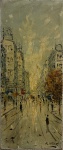 Alvarez. Cena urbana. Óleo sobre tela. 60 x 30 cm. Sem moldura