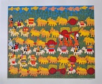 Antonio Poteiro, Fuga, gravura, tiragem 78/100, Edição Póstuma, 70x85cm, sem moldura, Edição Autorizada pelo filho do artista Sr. Valdir Batista de Sousa e impressa pela Arte Prints