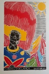 Bacaro Borges, Caboclo de lança, 66x48cm, sem moldura, xilogravura