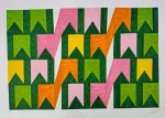 Zi Facella, Bandeiras e Mastro, gravura, PI, 2025, 50x70cm, sem moldura
