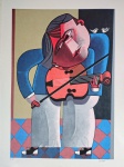 Inos Corradin, Violinista, gravura, tiragem 71/100, 70x50cm, sem moldura, Edição Póstuma