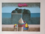 Inos Corradin, Paisagem, gravura, tiragem 64/100, 50x70cm, Edição Póstuma, sem moldura