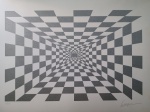 Kleber Ventura, Infinito Cinza, gravura 18/25, 50x70cm, sem moldura, necessita de pequena limpeza, com pequena quebra de papel