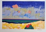 Aldemir Martins, Paisagem, gravura, tiragem 67/100, 50x70cm, sem moldura