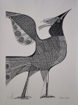 Aldemir Martins, Pássaro, gravura, tiragem PE, 50x35cm, Edição Póstuma, sem moldura