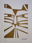 Aldemir Martins, Gato Verde, gravura, tiragem 95/100, 50x35cm, Edição Póstuma, sem moldura
