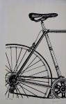 Kleber Ventura, Bicicleta, gravura, tiragem 7/25, 50x35cm, sem moldura