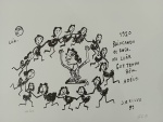 José Antonio da Silva, Ciranda, gravura, tiragem 10/25, 35x26cm, EDIÇÃO PÓSTUMA, sem moldura