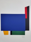 Eduardo Sued, Geométrico, gravura, tiragem 16/100, 43x32cm, 2013, sem moldura, necessita de limpeza