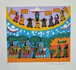 Antonio Poteiro, Festa no Céu, gravura, tiragem PI 2/10, Edição Póstuma, 30x34cm, sem moldura, Edição Autorizada pelo filho do artista Sr. Valdir Batista de Sousa e impressa pela Arte Prints