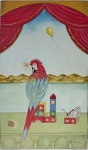 Zebini, Cortinas Abertas, óleo sobre tela, 50x30cm, sem moldura