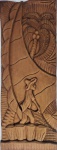 Josa, Pescador, Entalhe sobre madeira, 87x33cm