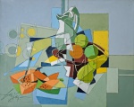 Henri Carriéres, Natureza Morta, óleo sobre tela, 40x50cm, sem moldura
