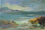 Carmem C. Arruda, Paisagem, óleo sobre Eucatex, 15x22cm, sem moldura
